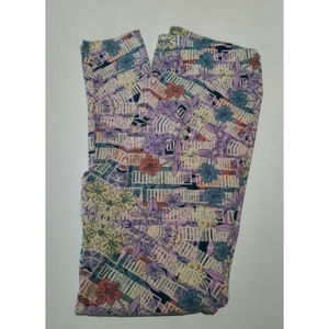 Lularoe Womens Tall & Curvey Floral Roses One Size Leggings #323